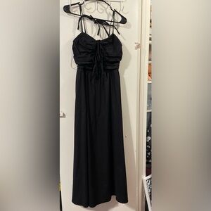 Wayf Strapless Black Maxi Dress